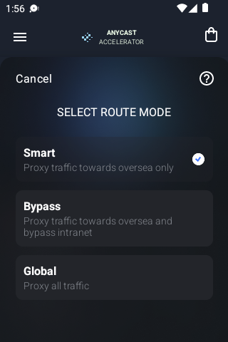 anycast加速器免费android下载效果预览图
